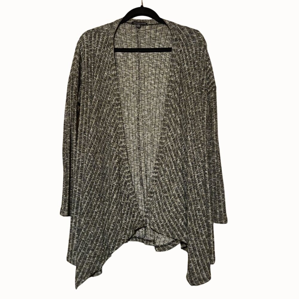 American Eagle Outfitters Open Front Ribbed Knit Cardigan Medium Gray